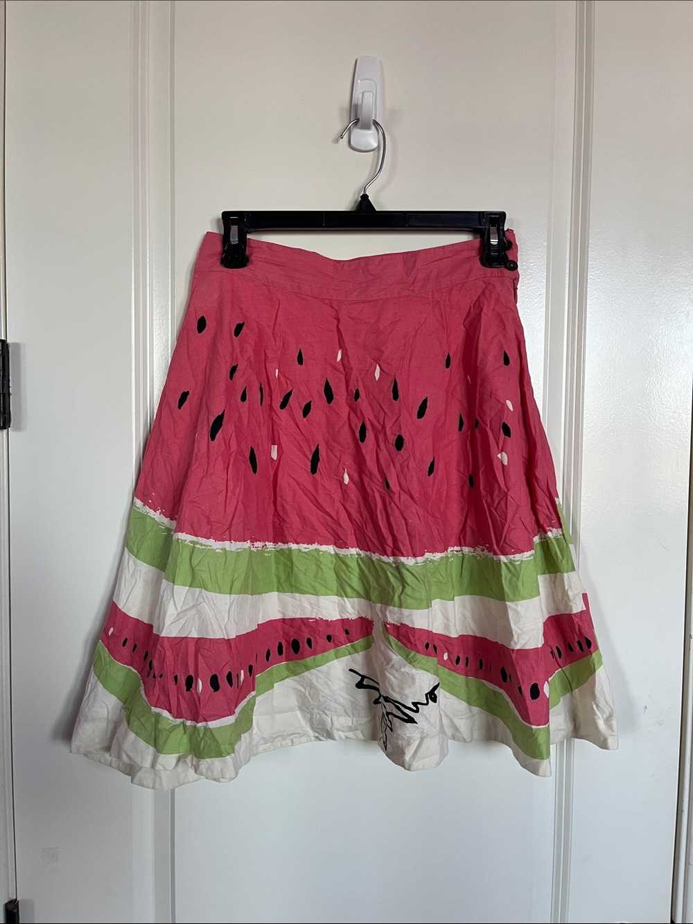 Anthropologie We Love Vera Pink Watermelon-Print Skirt Size 4